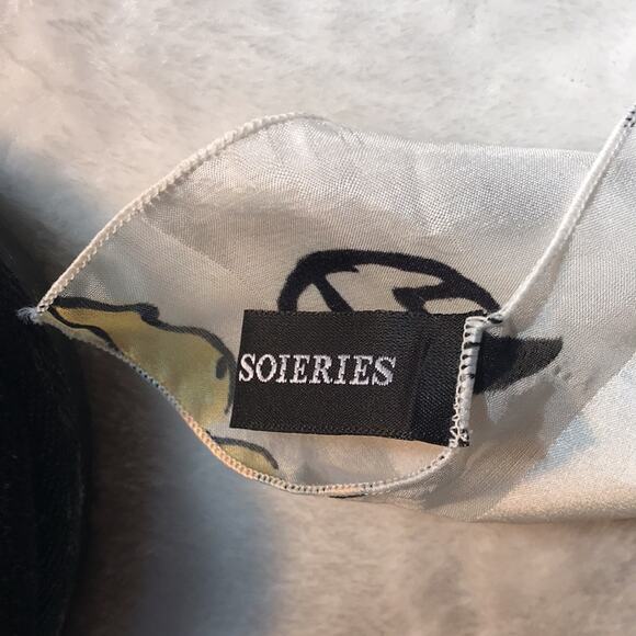 Made in France Soieries Pure Silk Scarf. OS - Picture 4 of 6